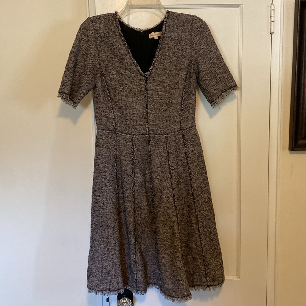 Rebecca Taylor V-neck tweed dress